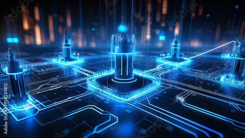 Advanced Cybersecurity Concept with AI and Encryption