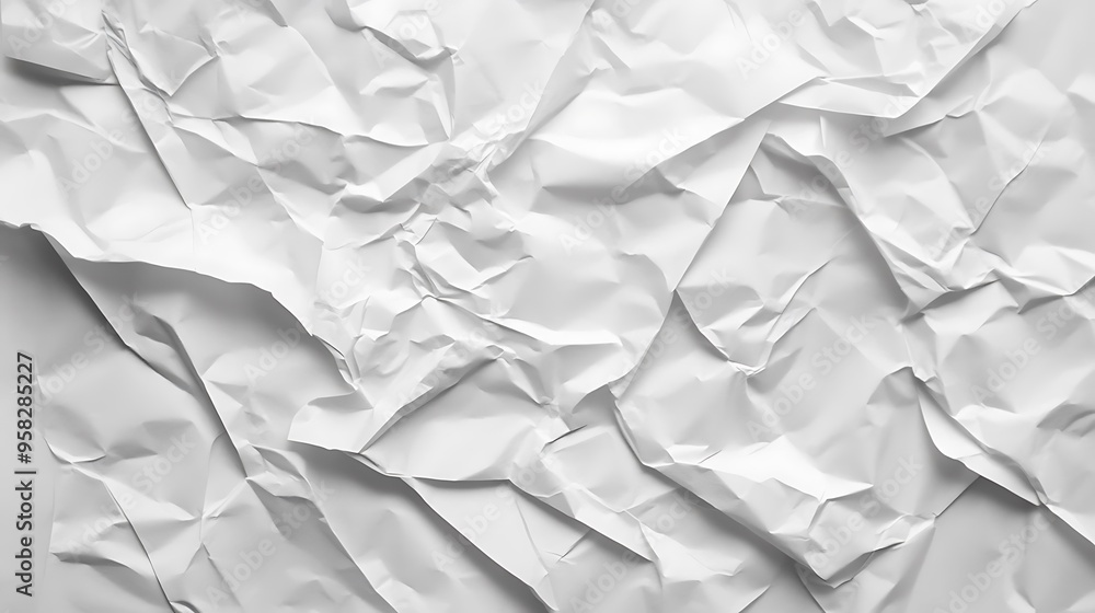 Abstract Crumpled White Paper Texture Abstract Crumpled White Paper Texture