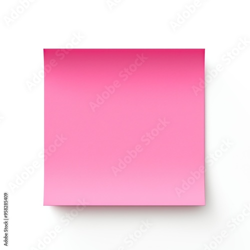 Pink blank post it sticky note isolated on white background 