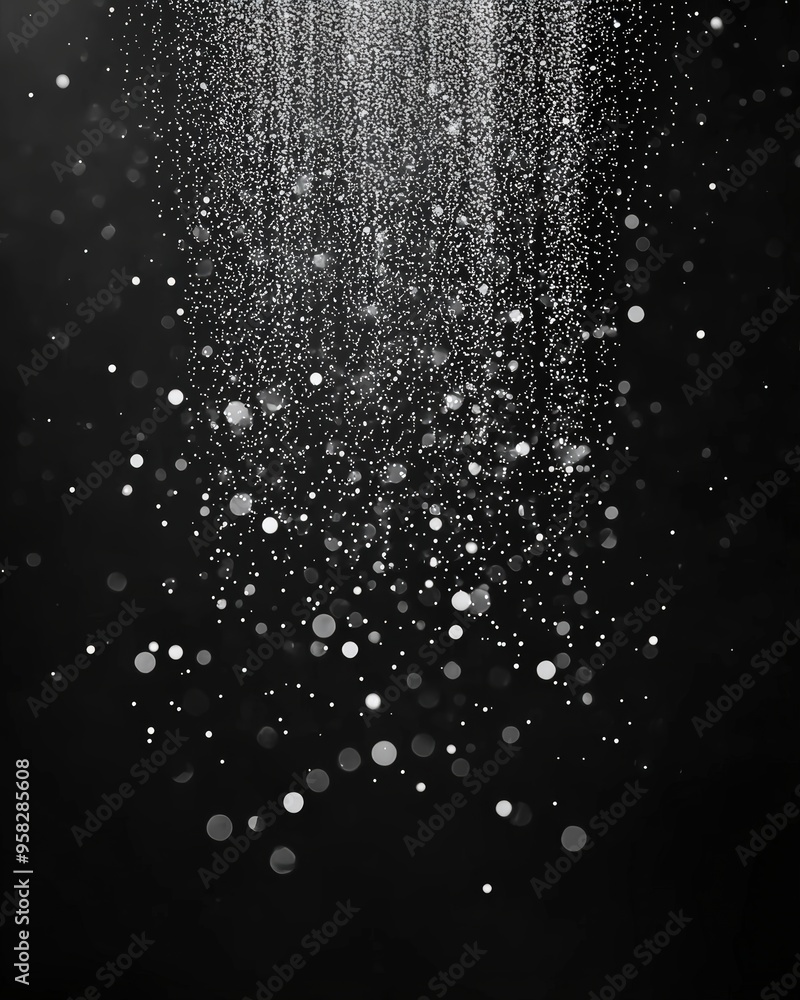 Obraz premium Silver glitter on black