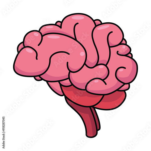 Human brain icon for apps or web