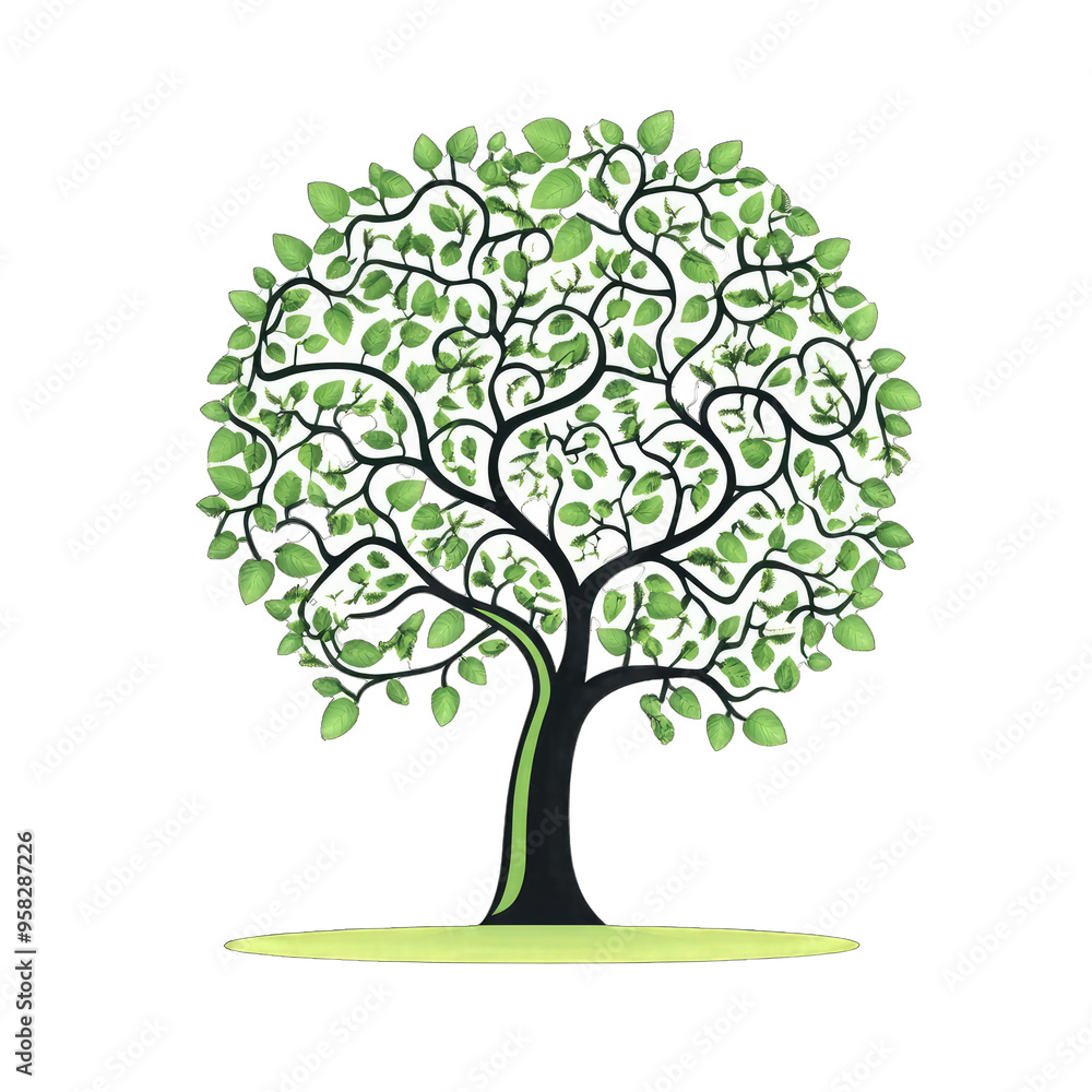 Obraz premium Eco. Friendly Architec. Isolated on a Transparent Background. Cutout PNG.