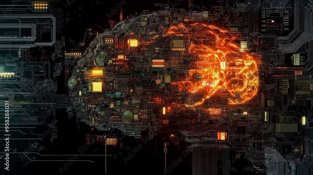 inteligência artificil ilustração inteligência artificil ilustração