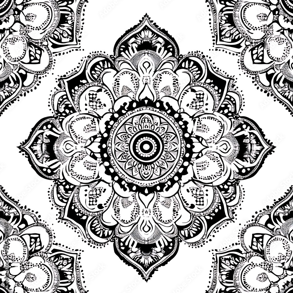 Ornate Mandala Pattern with Symmetrical Design Elements
Ornate Mandala Pattern with Symmetrical Design Elements