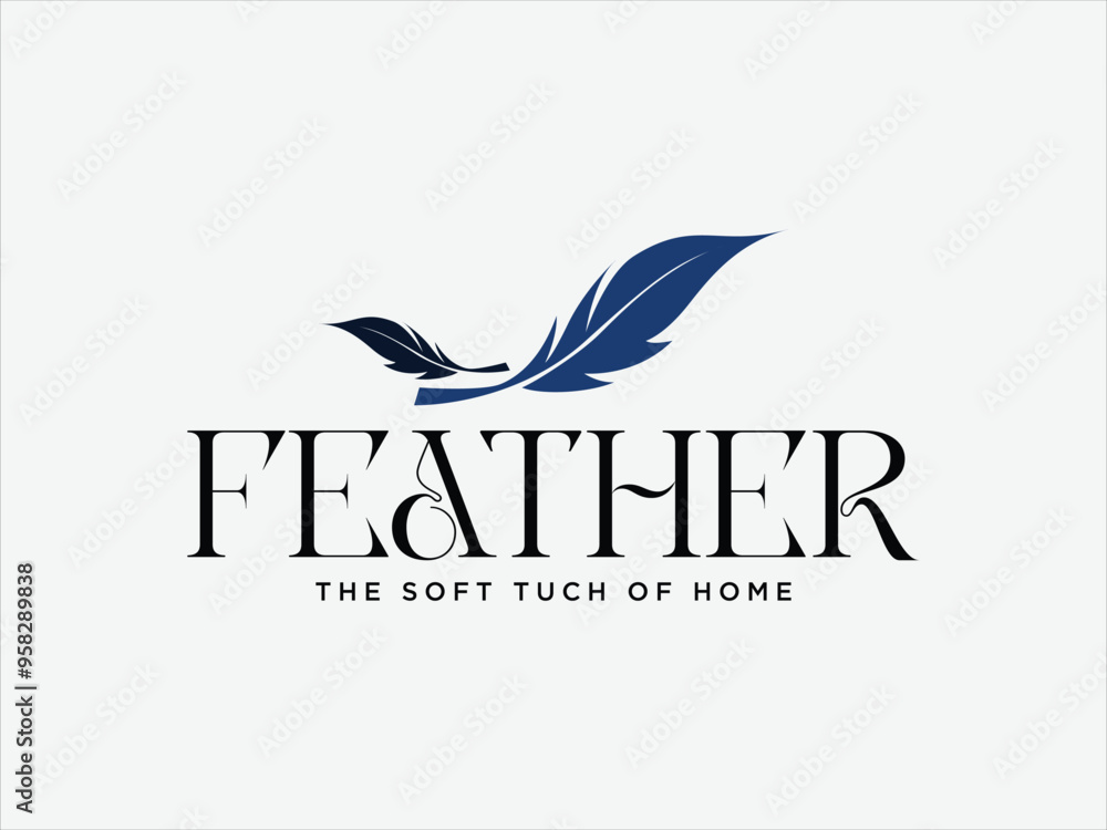 Fototapeta premium Feather Emblem: Symbolizing Comfort and Freedom