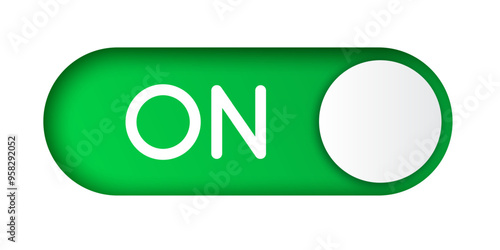 On switch icon vector isolated on white background for web site, ui design 10 eps