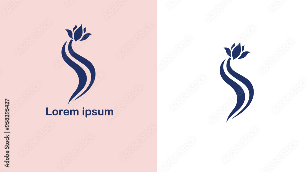 Naklejka premium Fashion Style Trend Vogue unique logo design illustration