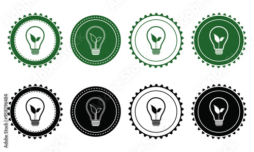 Ecology icon set. Ecology Stamps. Environment, sustainability, nature, recycle, renewable energy; electric bike, eco-friendly, forest, wind power, green symbol. Solid icons vector collection.