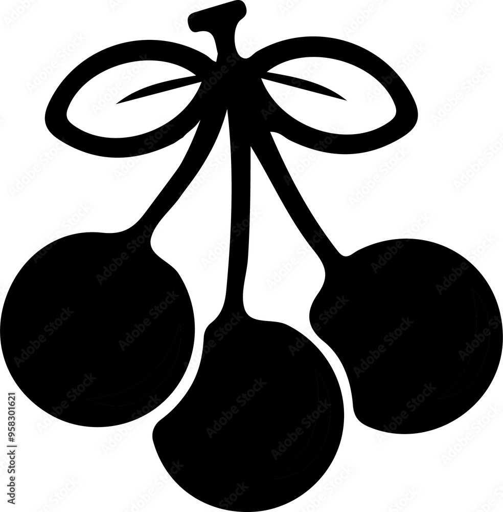 Wildcherry black flat silhouette Wildcherry black flat silhouette