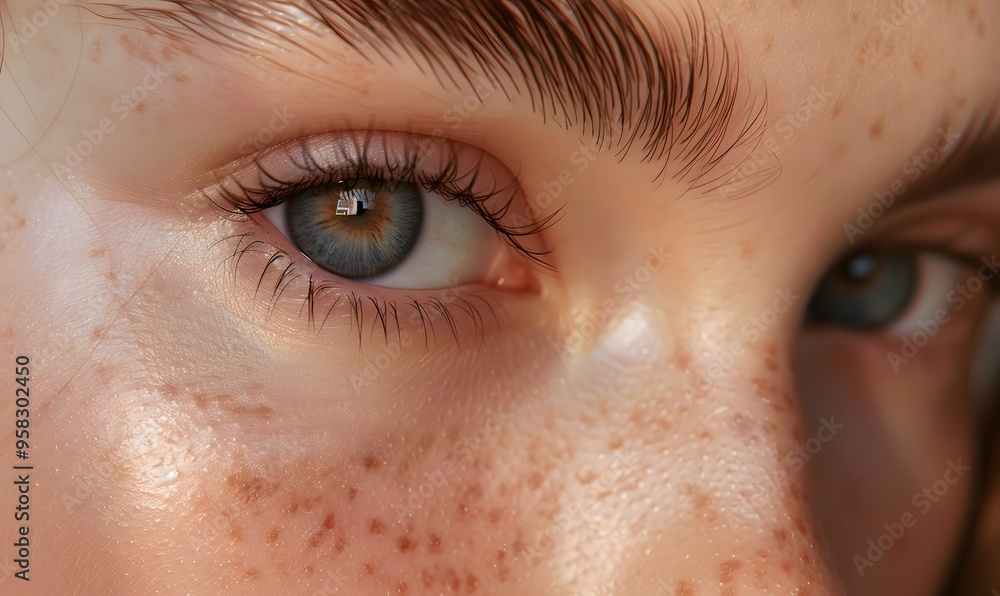 Eyes and eyebrows close up. Portrait of a beautiful teenage girl with beautiful makeup and healthy clean skin.Makeup and cosmetology concept. Eyes and eyebrows close up. Portrait of a beautiful teenage girl with beautiful makeup and healthy clean skin.Makeup and cosmetology concept.