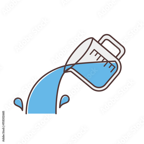 Pouring Water Icon Illustration