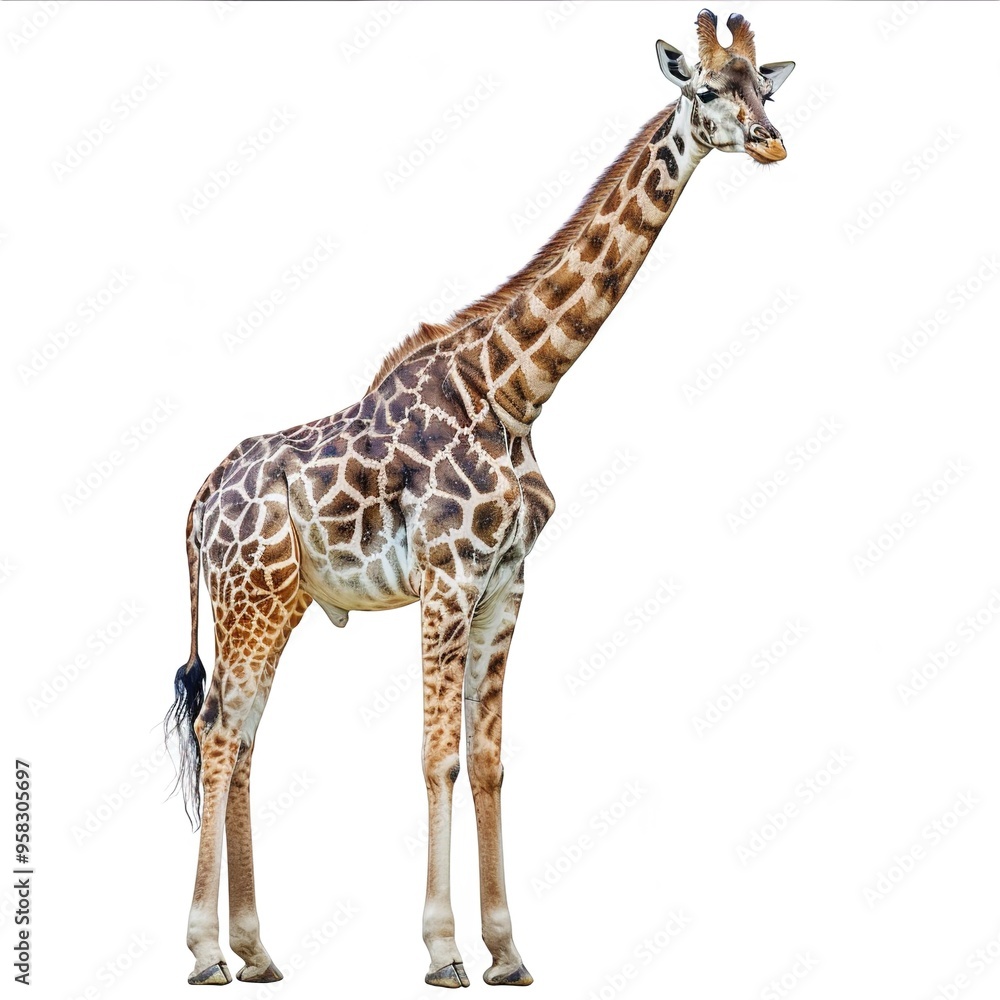 Obraz premium giraffe isolated on white
