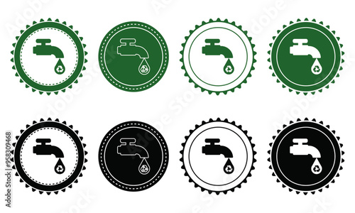 Ecology icon set. Ecology Stamps. Environment, sustainability, nature, recycle, renewable energy; electric bike, eco-friendly, forest, wind power, green symbol. Solid icons vector collection.