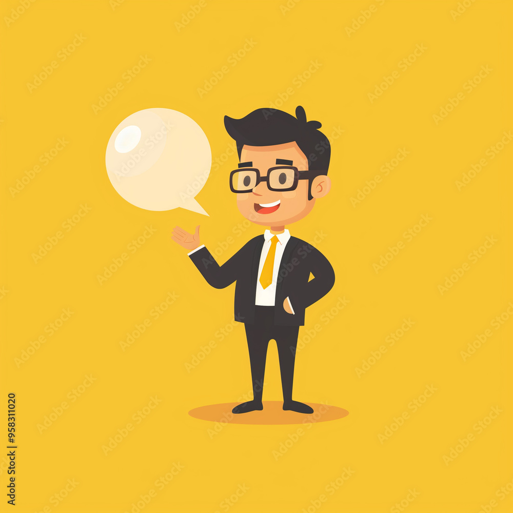 businessman with speech bubble businessman with speech bubble