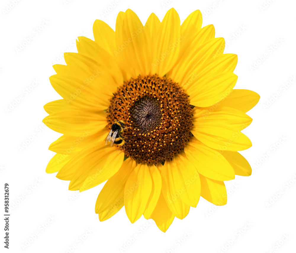 Naklejka premium Sunflower png, yellow flower clipart, transparent background | png sunflower