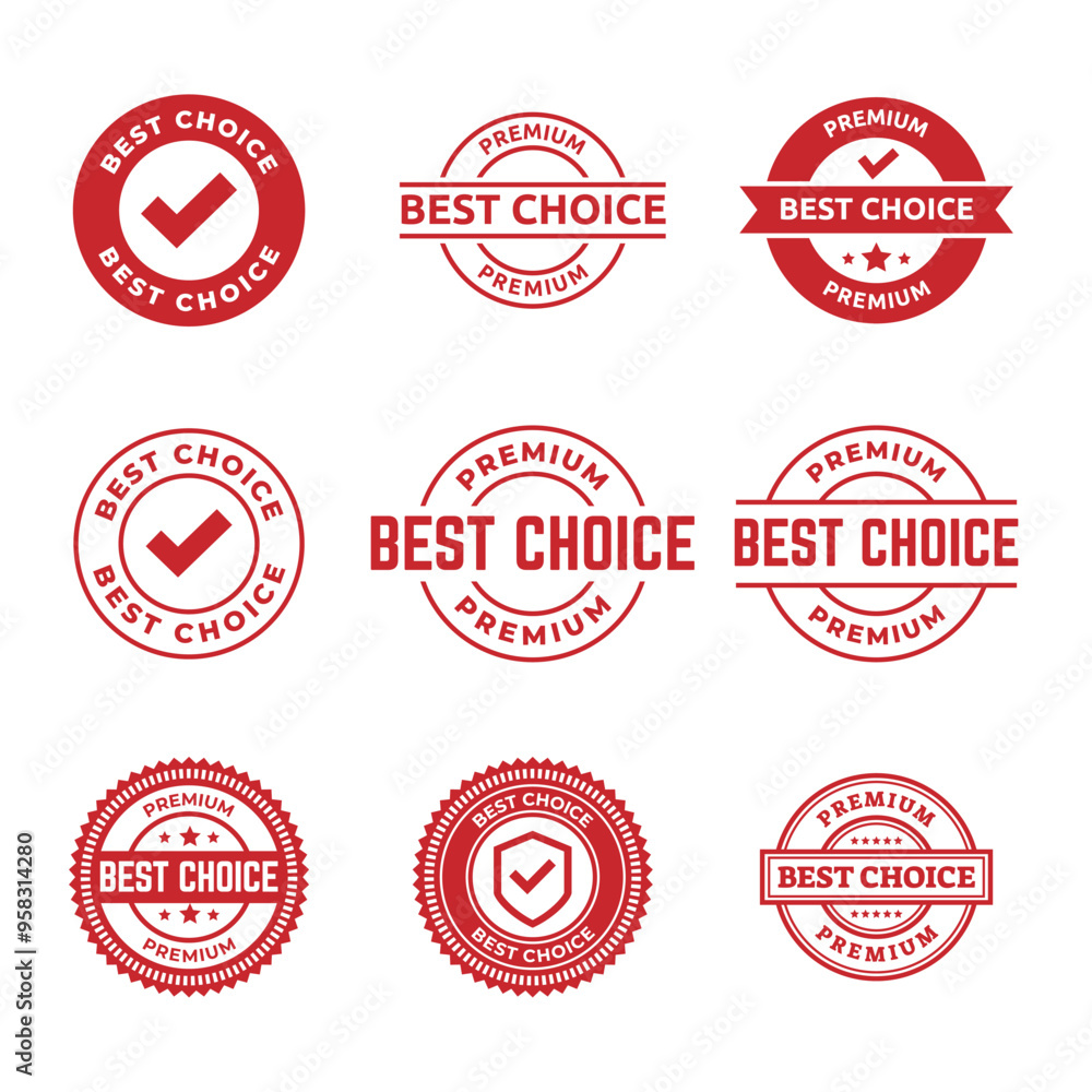 Set of best choice stamp, label, or logo. Vector illustration for web design Set of best choice stamp, label, or logo. Vector illustration for web design