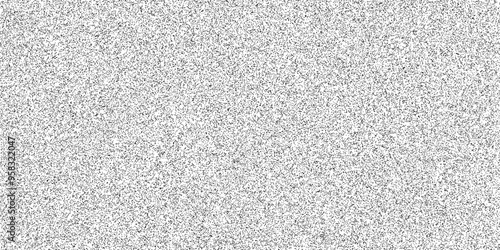 White noise dot grain background. Vector dotwork pattern. Densely dotted halftone texture. Black stipple sand grain effect. Abstract grunge monochrome surface, overlay with stochastic stipple spray