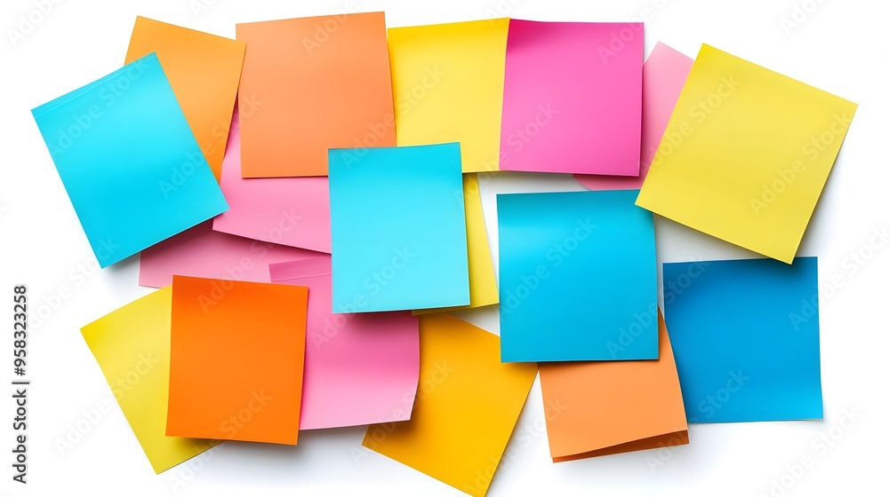 Colorful Paper Notes Abstract Background Colorful Paper Notes Abstract Background