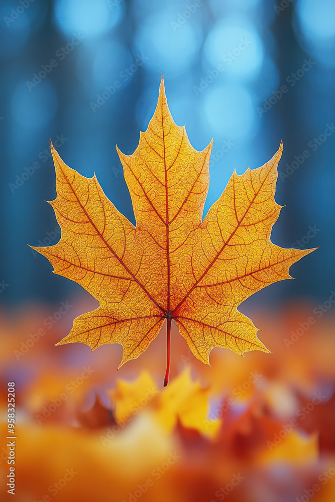 Brown maple leaves for autumn social media vertical background campaign Brown maple leaves for autumn social media vertical background campaign