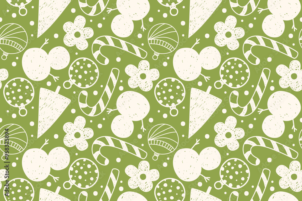 seamless pattern with christmas tree. set of christmas trees, stars and snowflakes. seamless pattern with christmas tree. set of christmas trees, stars and snowflakes.