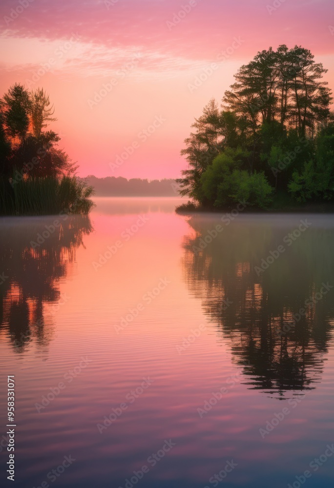serene lake reflection sunrise soft mist creating tranquil atmosphere beautiful natural landscape, water, nature, tranquility, morning, beauty, calm serene lake reflection sunrise soft mist creating tranquil atmosphere beautiful natural landscape, water, nature, tranquility, morning, beauty, calm