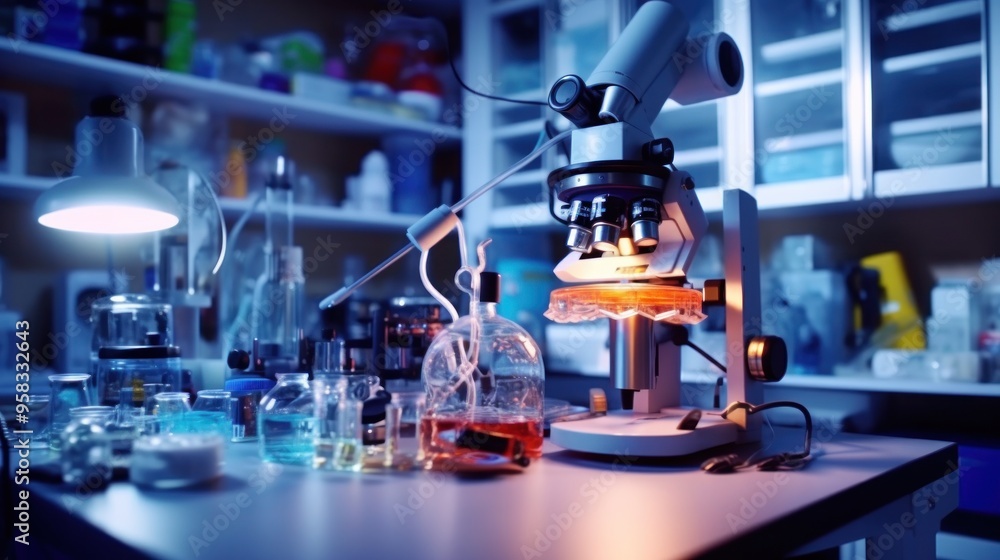Microscope and Laboratory Equipment Microscope and Laboratory Equipment