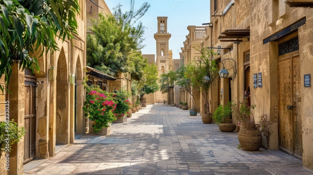 Obraz premium strolling through the historic Al District, also known as Al