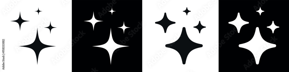 Stars set icons, different sparkle star shapes, bursts, shine sparkles signs. Sparkles icon set in flat style symbol sign for apps and website. Twinkling icon symbol. vector illustration. Stars set icons, different sparkle star shapes, bursts, shine sparkles signs. Sparkles icon set in flat style symbol sign for apps and website. Twinkling icon symbol. vector illustration.