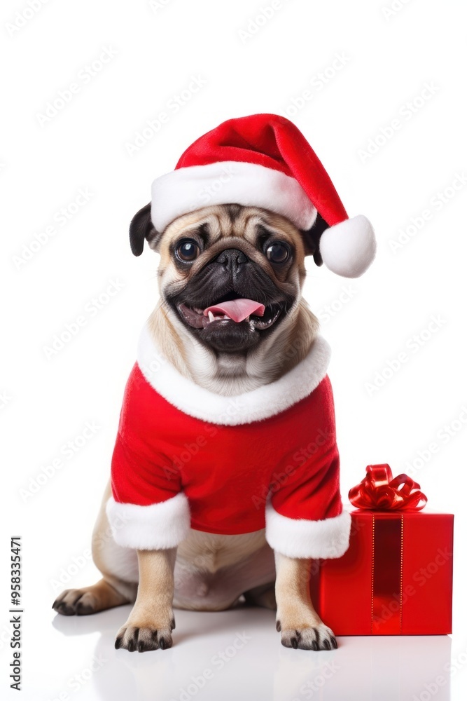 Dog christmas portrait mammal. Dog christmas portrait mammal.