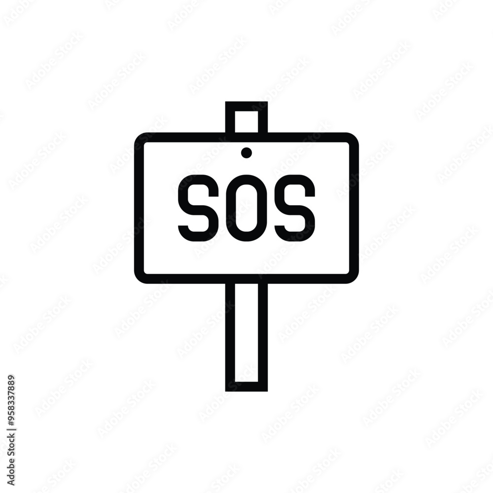SOS board sign Icons Emergency Sign and Saving People sign Looking for Help SOS board sign Icons Emergency Sign and Saving People sign Looking for Help