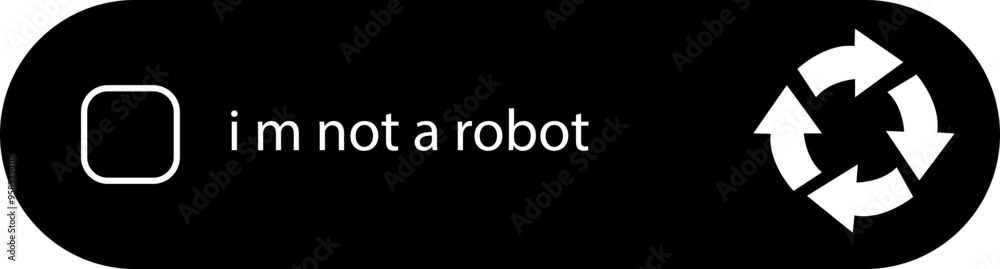 I m not a robot checkbox icon in Black flat style. Concept technology human check verification hands, close up, ai. Vector illustration for website and mobile app isolated on transparent background. I m not a robot checkbox icon in Black flat style. Concept technology human check verification hands, close up, ai. Vector illustration for website and mobile app isolated on transparent background.