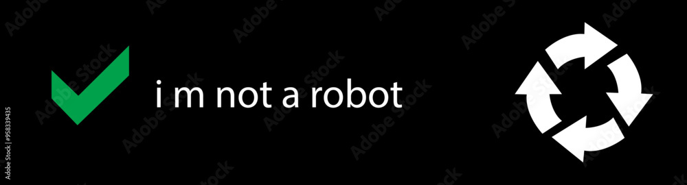 I m not a robot checkbox icon in Black flat style. Concept technology human check verification hands, close up, ai. Vector illustration for website and mobile app isolated on transparent background. I m not a robot checkbox icon in Black flat style. Concept technology human check verification hands, close up, ai. Vector illustration for website and mobile app isolated on transparent background.