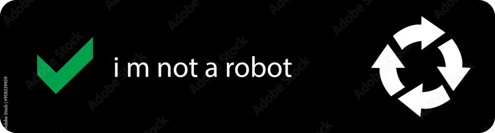 I m not a robot checkbox icon in Black flat style. Concept technology human check verification hands, close up, ai. Vector illustration for website and mobile app isolated on transparent background. I m not a robot checkbox icon in Black flat style. Concept technology human check verification hands, close up, ai. Vector illustration for website and mobile app isolated on transparent background.