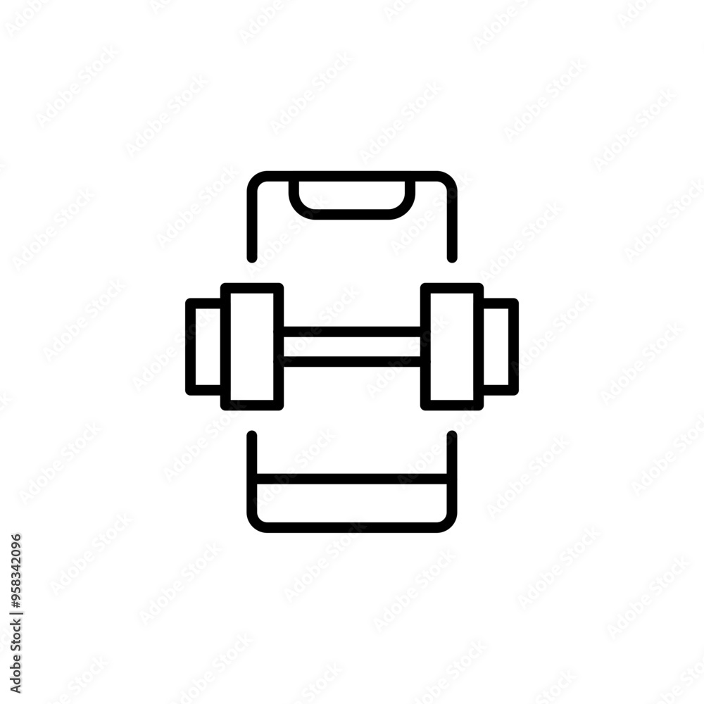 Fitness app outline icons, minimalist vector illustration ,simple transparent graphic element .Isolated on white background Fitness app outline icons, minimalist vector illustration ,simple transparent graphic element .Isolated on white background