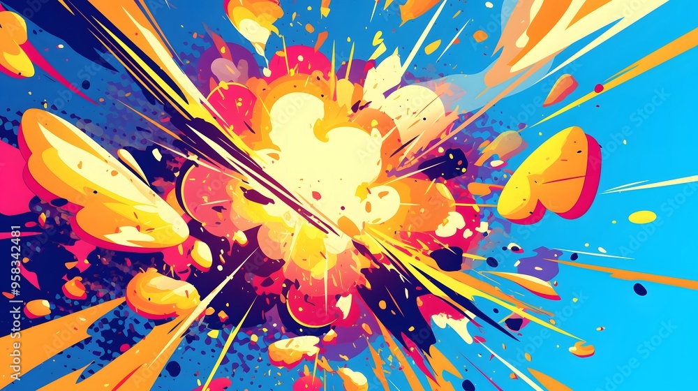 Fototapeta premium Abstract Colorful Explosion Background