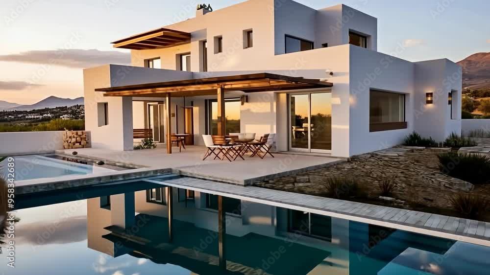 Beautiful white villa with pool and garden Beautiful white villa with pool and garden