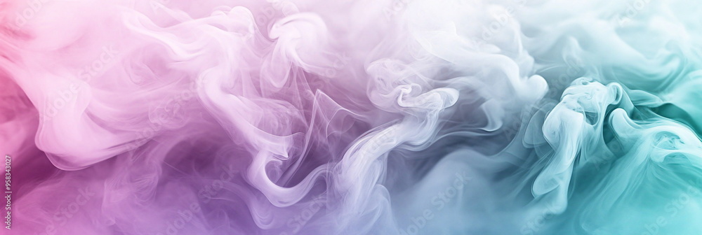 green and purple smoke background