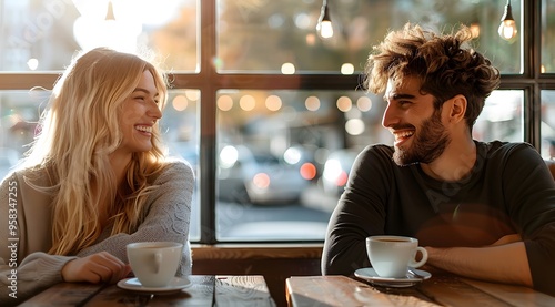 New Romance: Close-Up of a Pair Sharing a Cafe Moment