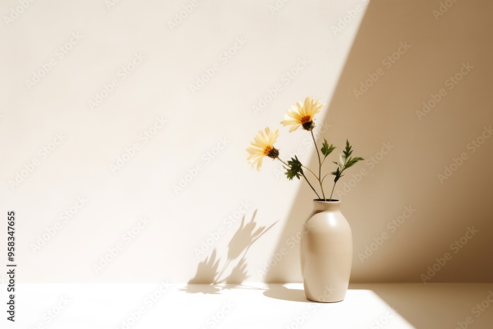 Flower vase shadow plant white. Flower vase shadow plant white.