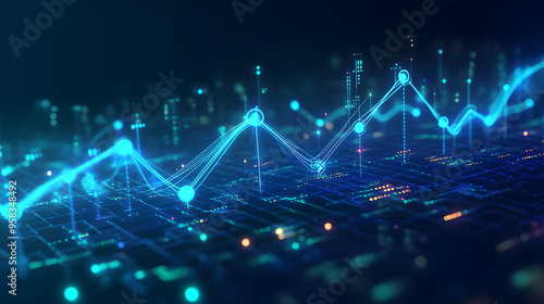 Digital Growth Graph with Data Points