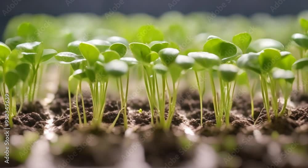 Growing micro green plants in timelapse Sprouts germination newborn plant without using soil Hydroponics at home Home gardening Eco farm Vitamins all year round Macro 4k animation Growing micro green plants in timelapse Sprouts germination newborn plant without using soil Hydroponics at home Home gardening Eco farm Vitamins all year round Macro 4k animation