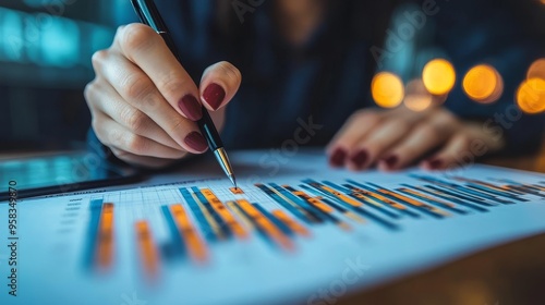 Comprehensive investment strategy risk return assessment. Analyze financial risks and returns to optimize portfolio performance. Provide information for decision-making in investment management. photo