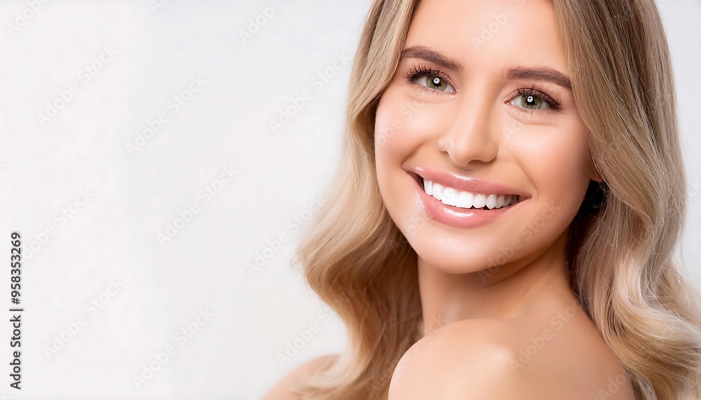 Close up of beautiful woman with healthy white teeth Close up of beautiful woman with healthy white teeth