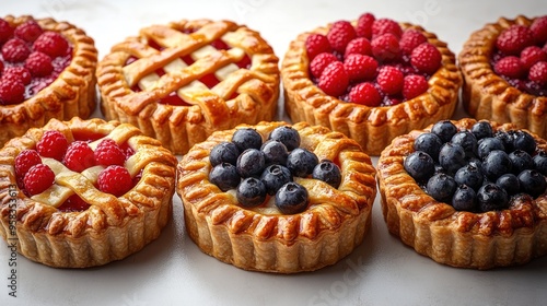 Assortment of Delicious Fruit Tarts