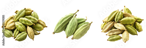 Wallpaper Mural set of A green Cardamom fruits isolated on a transparent background Torontodigital.ca
