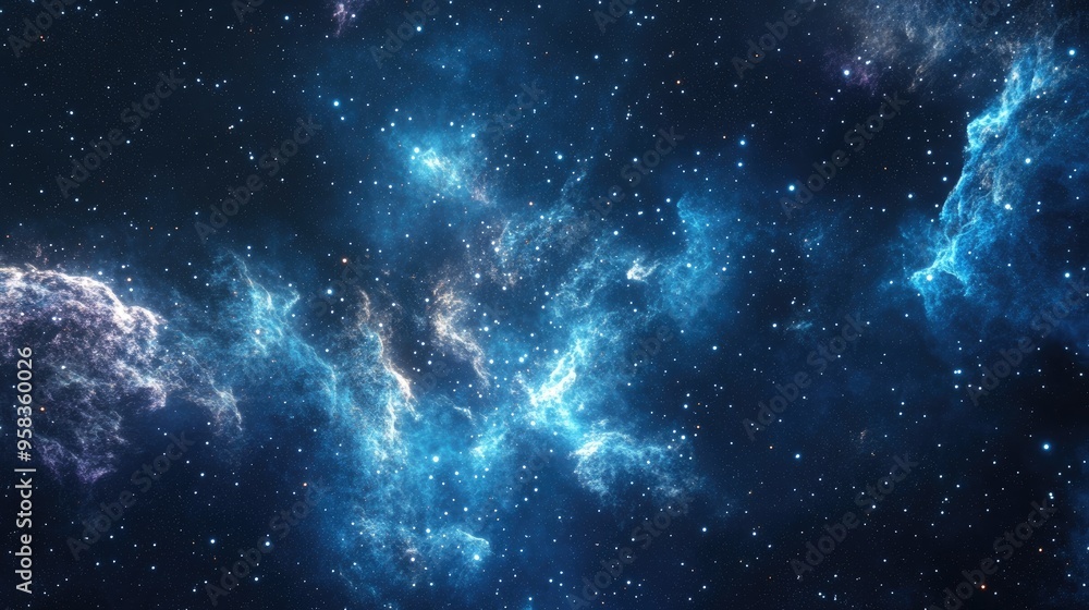 Concept of space light and interstellar stars and nebulae in 3d cartoon rendering Concept of space light and interstellar stars and nebulae in 3d cartoon rendering
