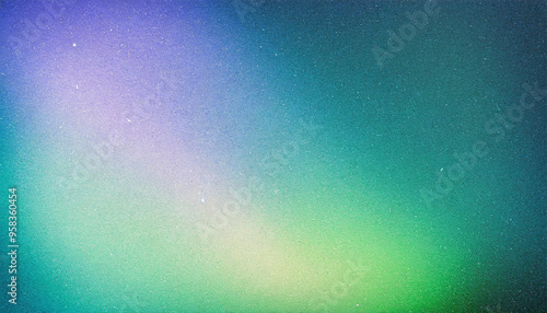 青と緑のグラデーション、粒子ノイズエフェクトの抽象的背景