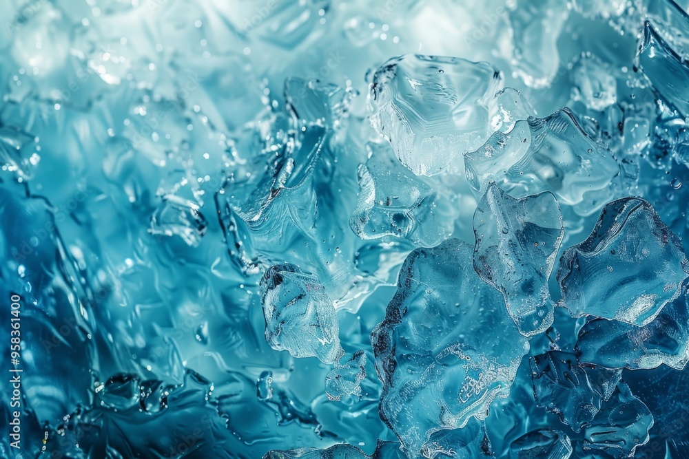Crushed ice forming a refreshing cool background texture Crushed ice forming a refreshing cool background texture