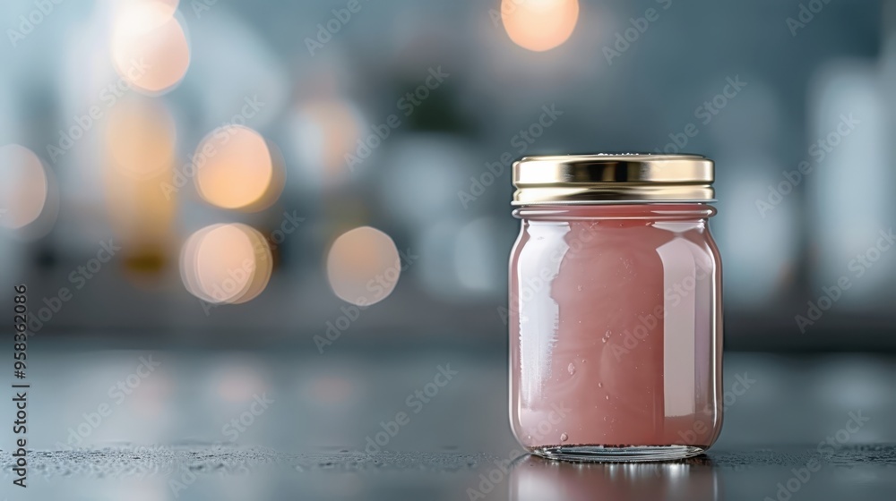 High-contrast black-and-white image of a jar of rose jam with dramatic lighting, emphasizing its glossy texture and delicate pink hue. High-contrast black-and-white image of a jar of rose jam with dramatic lighting, emphasizing its glossy texture and delicate pink hue.