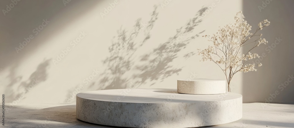 3D representation of a podium on a neutral background 3D representation of a podium on a neutral background